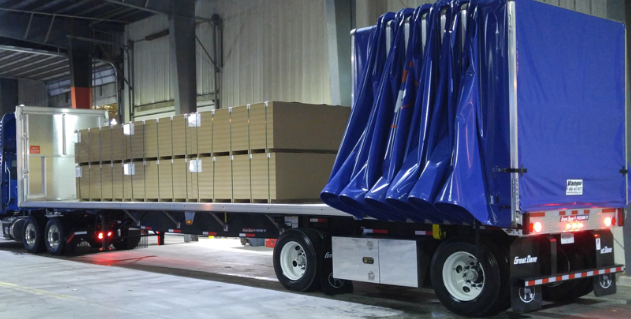 CONESTOGA- FLATBED WITH MOFFETT - PRE-TARP